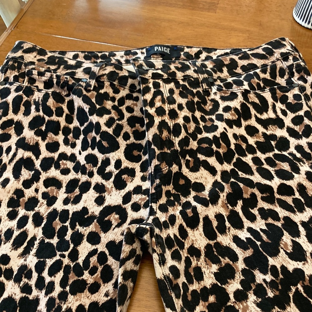 PAIGE animal print jeans, size 32